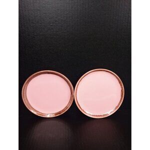 Vintage 2 piece set of Jaska of California Mid Century 1950s Pink/Brown Drip 7 i